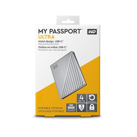 Ổ Cứng Gắn Ngoài Wd My Passport Ultra 2.5 Inch 4tb Usb Type C Màu Bạc