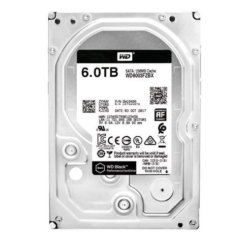 Ổ cứng HDD WD 6TB Black 3.5 inch, 7200RPM, SATA3, 256MB Cache