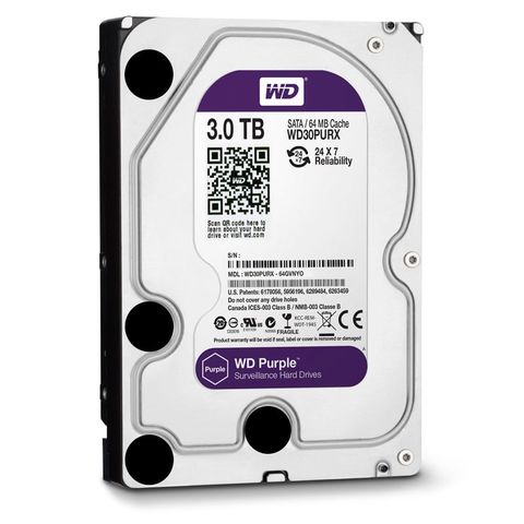 Ổ Cứng Western Digital Purple 3tb 64mb Cache