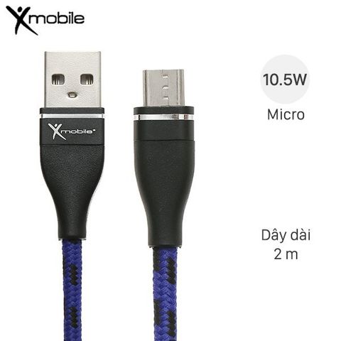 Cáp Micro 2 m Xmobile LTMP-2006 Xanh Navy