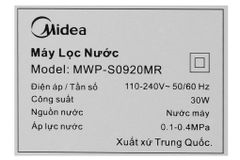  Máy lọc nước RO Midea MWP-S0920MR 9 lõi 