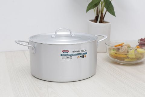 Nồi nhôm anod nắp nhôm 24 cm Sunhouse SH6542-24