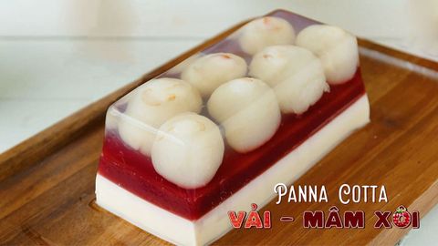 Cách làm Panna Cotta vải mâm xôi thơm ngon khó cưỡng dễ làm