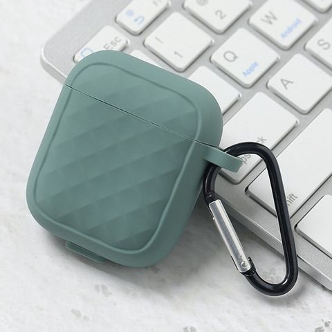 Túi đựng Airpods 1 & 2 Nhựa dẻo Silicone NAP07 JM Lục Lam