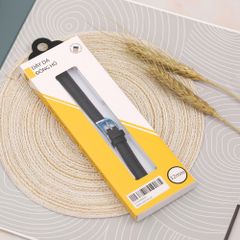  Dây da đồng hồ 12 mm đen L021-01-12 