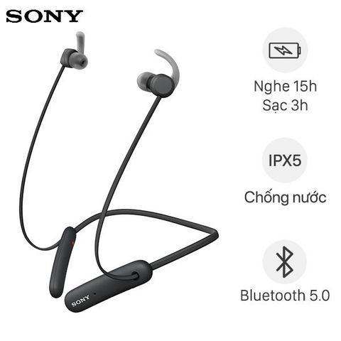 Tai nghe Bluetooth Sony Extra Bass WI-SP510/BZ E Đen