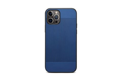 Ốp lưng iPhone 13 Pro Max Nhựa dẻo Fashion Line Pattern PU COSANO Xanh Navy