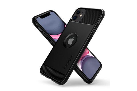 Ốp lưng iPhone 11 Nhựa dẻo Spigen Rugged Armor Đen