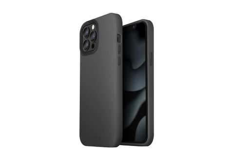 Ốp lưng iPhone 13 Pro Max Silicone UniQ Lino Hue Xám
