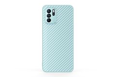  Ốp lưng Oppo Reno6 Z Nhựa dẻo Vigour Carbon Fiber COSANO Xanh Mint 