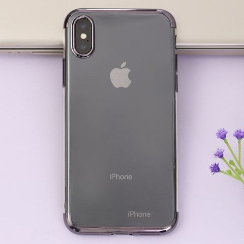 Ốp lưng iPhone X nhựa dẻo Electroplate T&B OSMIA Đen