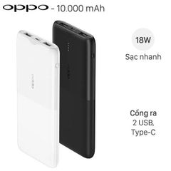  Pin sạc dự phòng Polymer 10.000mAh Type C PD QC3.0 18W OPPO PBT02 