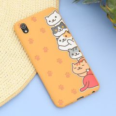  Ốp lưng ViVo Y91C Nhựa dẻo TPU PRINTING OSMIA CK190304 Bầy mèo Hồng 