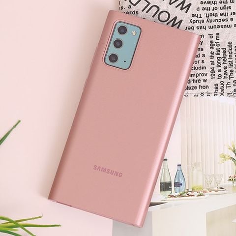 Bao da Galaxy Note 20 Samsung Nắp gập Clear View Nâu Đồng