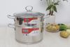 Bộ nồi xửng inox 5 đáy nắp kính 24 cm Sunhouse SSP25124