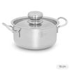 Quánh inox 3 đáy nắp kính 14 cm Fivestar Q14-3DG