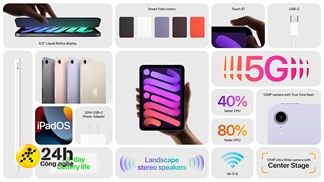 Apple chính thức ra mắt iPad mini 6: Thiết kế mới, màn hình 8.3 inch lớn hơn, quay video 4K, giá từ 11.3 triệu