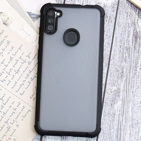 Ốp lưng Galaxy A11 Nhựa dẻo Paint Anti Shock COSANO Đen