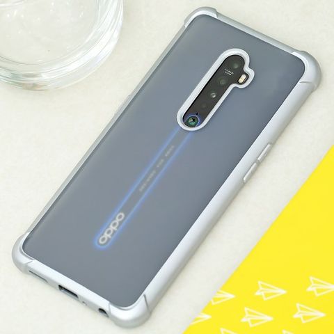 Ốp lưng Oppo Reno2 nhựa dẻo Paint Anti Shock TPU Case COSANO Silver