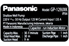  Máy bơm nước Panasonic GP-129JXK-NV5 