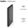 Pin sạc dự phòng Polymer 10.000 mAh Type C 18W PD Belkin Pocket Power BPB001 Đen