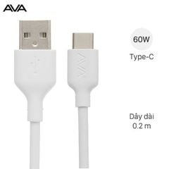  Cáp Type C 20cm AVA DS458 Trắng 