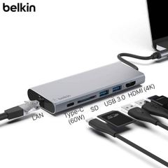  Adapter chuyển đổi Type C 6 in 1 Belkin F4U092 Xám 