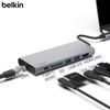 Adapter chuyển đổi Type C 6 in 1 Belkin F4U092 Xám