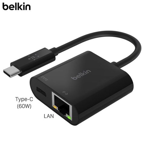 Adapter chuyển đổi Type C - Gigabit Ethernet Belkin INC001 Đen
