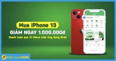  iPhone 13 giảm ngay 1 triệu khi thanh toán qua Ví Moca trên ứng dụng Grab 