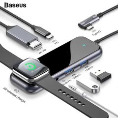  Hun chuyển BASEUS 6 in 1 Superlative Multifunctional tích hợp Apple Watch Charger 