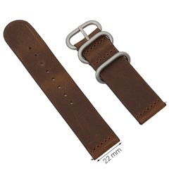  Dây da đồng hồ G041 Nâu size 22mm 