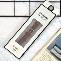  Dây da đồng hồ 12 mm nâu G068 