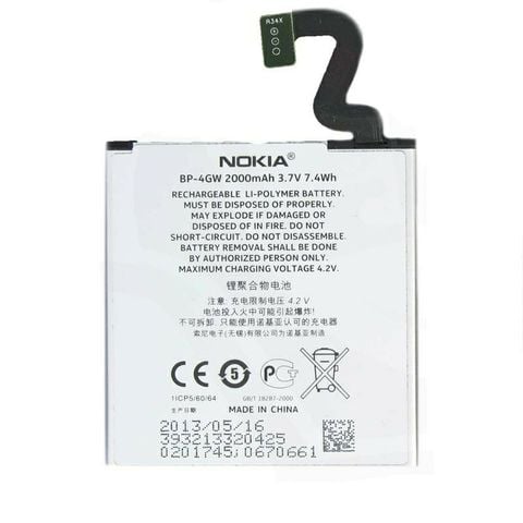 Pin Battery Nokia Bp-4gw - 2000 Mah ( Lumia 920 )