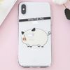 Ốp lưng iPhone X Nhựa dẻo in hình Simple JM Heo vàng Pbag