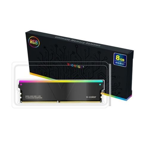 Ram V-Color Skywalker Plus 1x8GB 3600 RGB Black DDR4