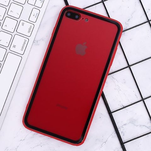 Ốp lưng iPhone 7/8+ nhựa dẻo Rainbow - T OSMIA Đỏ