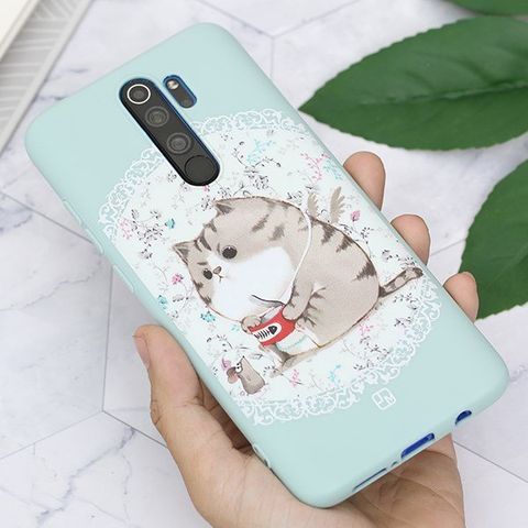 Ốp lưng Redmi note 8 pro nhựa dẻo Solid printing JM 19291 Mèo béo