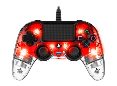 Sony Ps4 Nacon Wired Illuminated Compact Controller - Red
