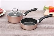 Bộ chảo quánh nhôm nắp kính 14cm Delites BE011-14