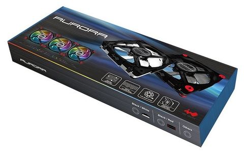 Quạt Tản Nhiệt In-win Aurora Rgb Fan Kit – Black/red