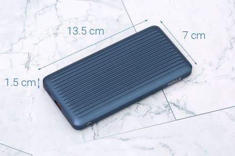 Pin sạc dự phòng Polymer 10000mAh Type C PD QC3.0 iWALK UBC10000PS Xanh