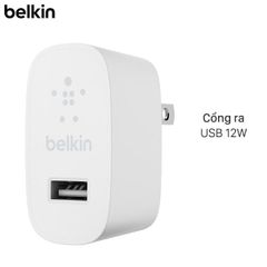  Adapter sạc 12W Belkin WCA002 Trắng 