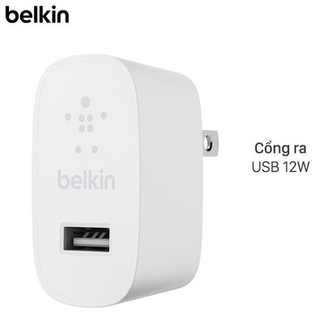 Adapter sạc 12W Belkin WCA002 Trắng
