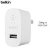 Adapter sạc 12W Belkin WCA002 Trắng
