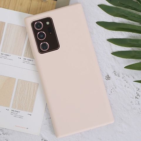 Ốp lưng Galaxy Note 20 Ultra Nhựa dẻo Liquid Silicone Case COSANO Hồng nhạt