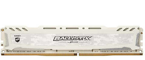 Crucial Ballistix Sport Lt White 8Gb Kit (2 X 4Gb) Ddr4-2400 Udimm