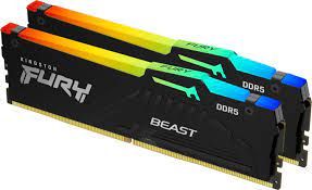 Ram Kingston Fury Beast Rgb 64gb Ddr5 (kf556c40bbak2-64)