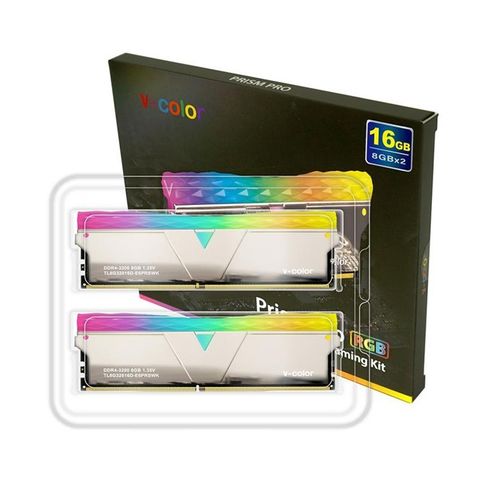 Ram V-color 16gb( 2x8gb) Ddr4 3200mhz Prism Pro Rgb Silver