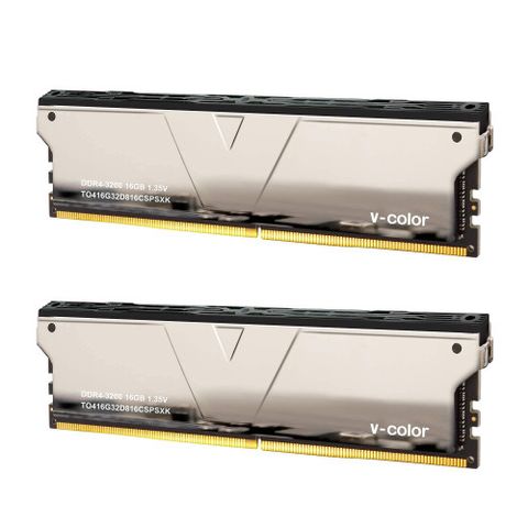 Ram V-color Skywalker Plus 32gb (16gbx2) 3200mhz Silver